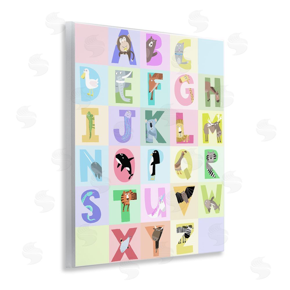 Carla Daly Animal Alphabet in Pastels Wall Plaque Art Print