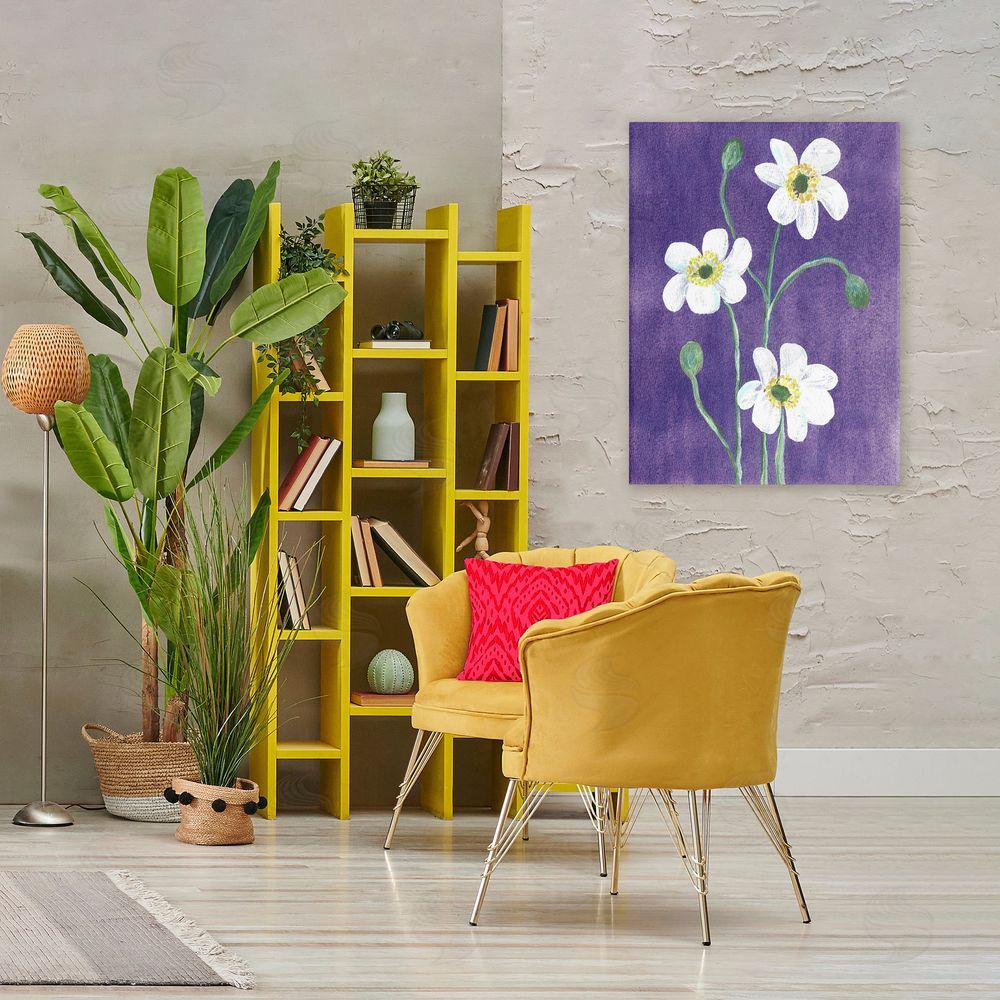 Camila Juncos Acrylic Poppies Trio Printed Wall Art in Room