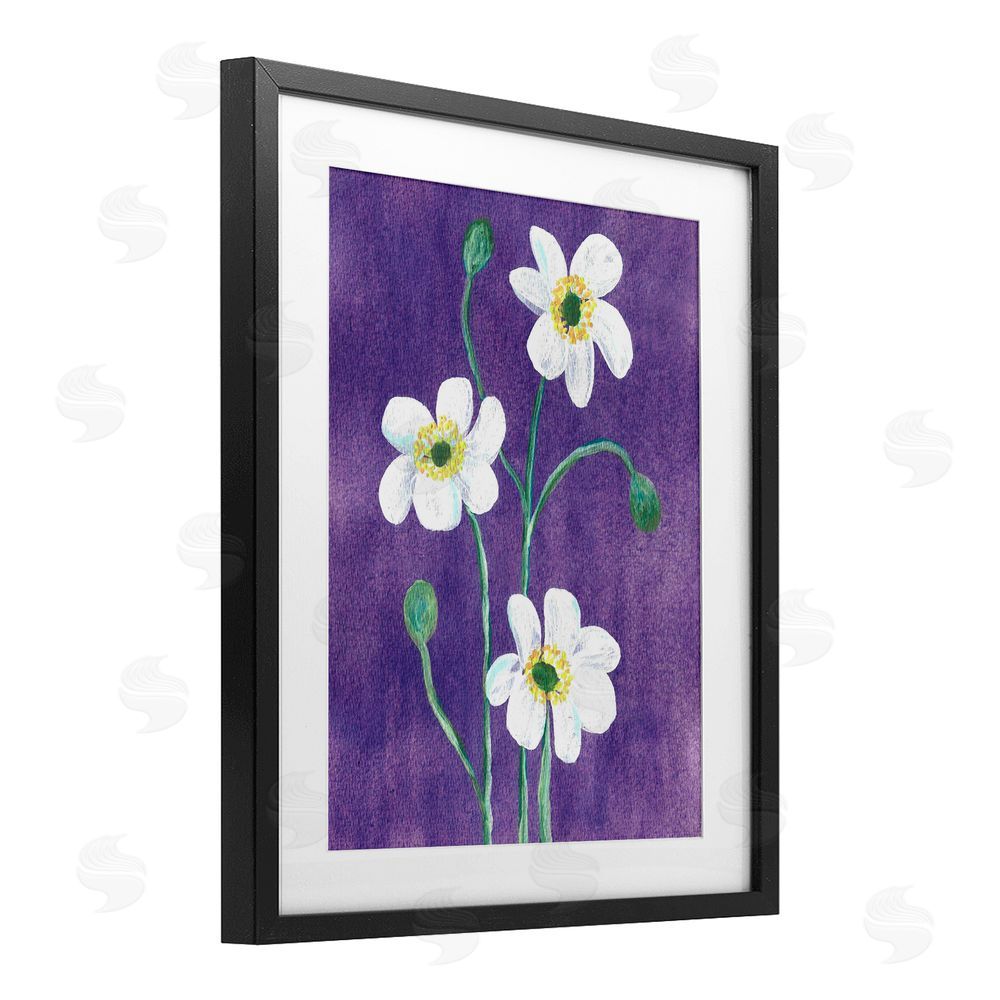 Camila Juncos Acrylic Poppies Trio Black Framed Print Under Glass Art