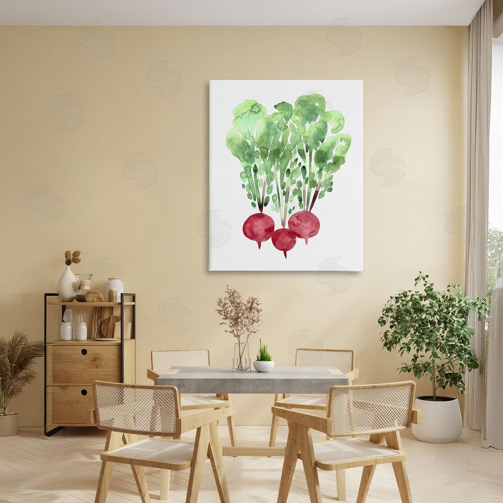 Camila Juncos Watercolor Garden Radishes Printed Wall Art in Room