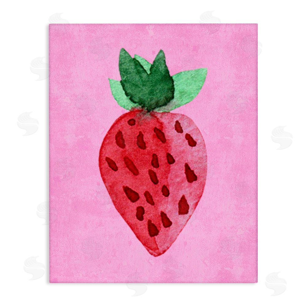 Camila Juncos Bright Speckled Strawberry Canvas Wall Art Print
