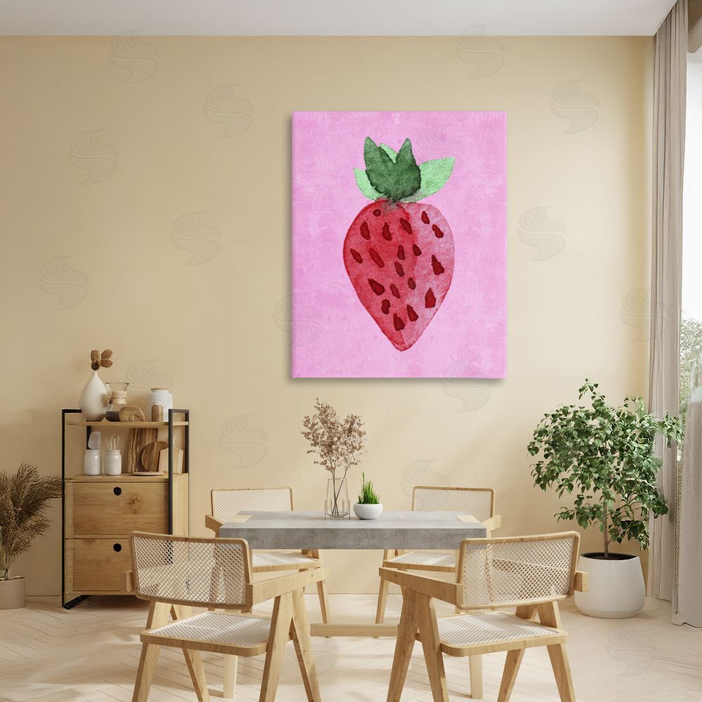 Camila Juncos Bright Speckled Strawberry Printed Wall Art in Room