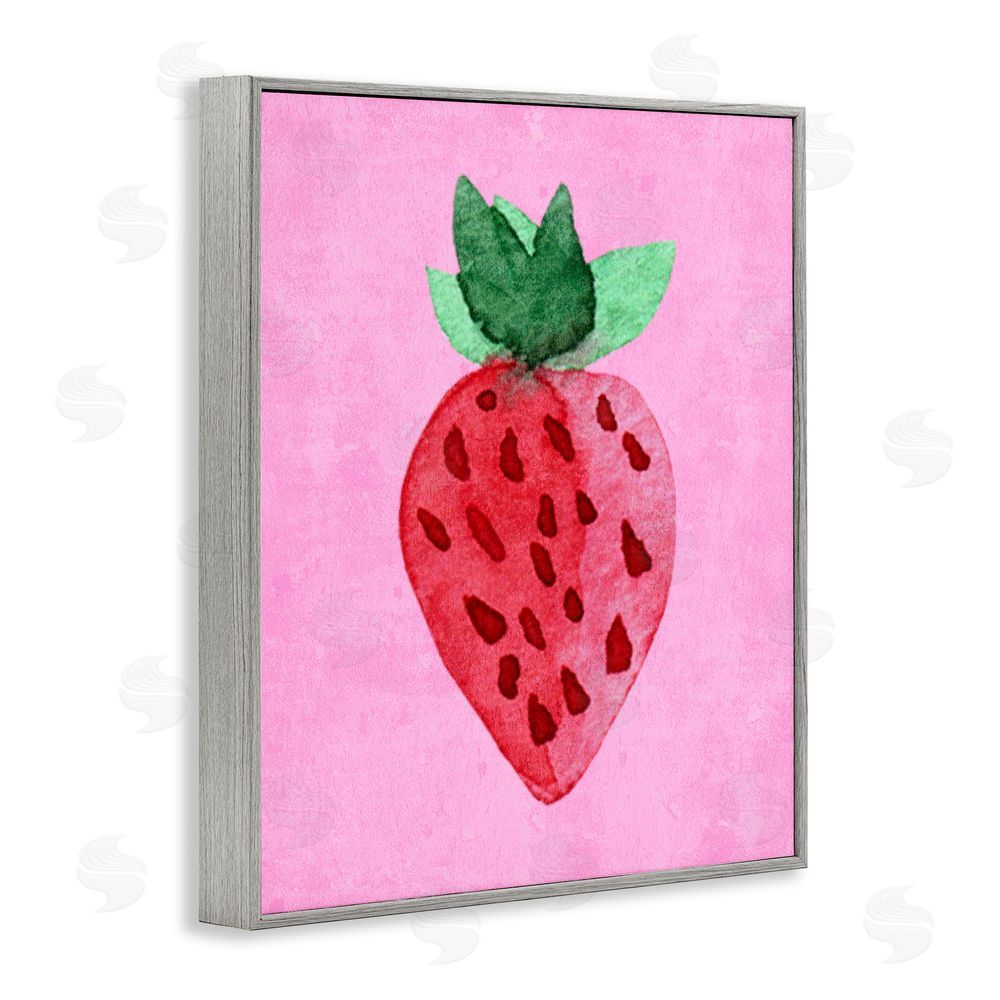 Camila Juncos Bright Speckled Strawberry Gray Framed Giclee Art Print