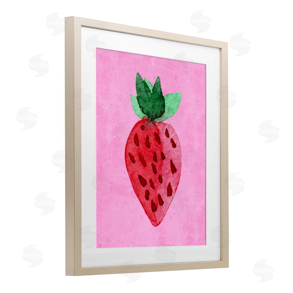 Camila Juncos Bright Speckled Strawberry Birch Framed Print Under Glass Art