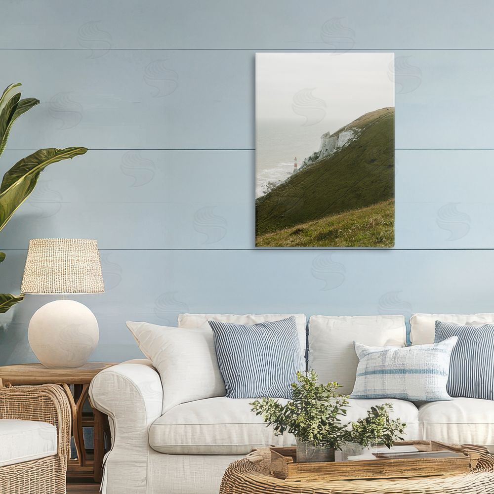 Jade Sharp Photo Hillside Beachy Head Lighthouse Printed Wall Art in Room