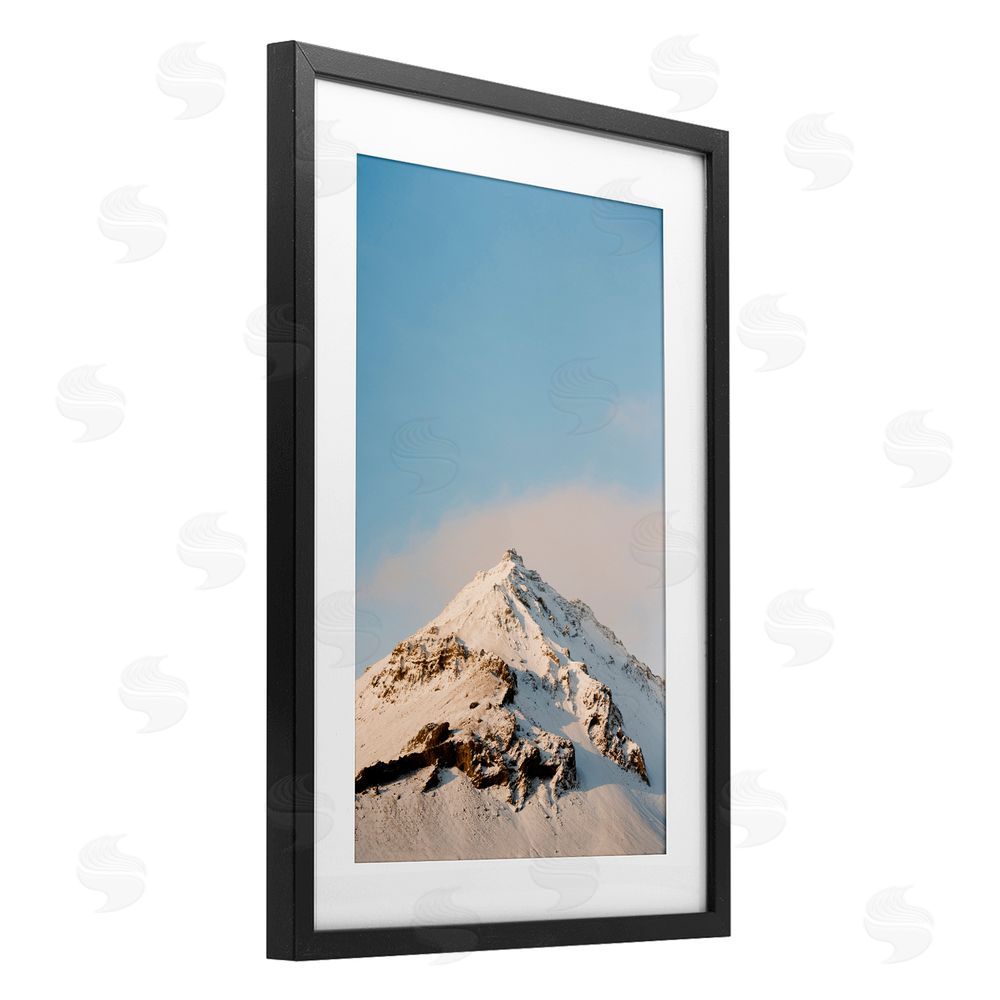 Jade Sharp Photo Iceland Peninsula Snowy Peak Black Framed Print Under Glass Art