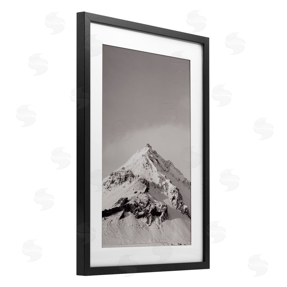 Jade Sharp Photo Icy Mountain Peak Iceland Black Framed Print Under Glass Art