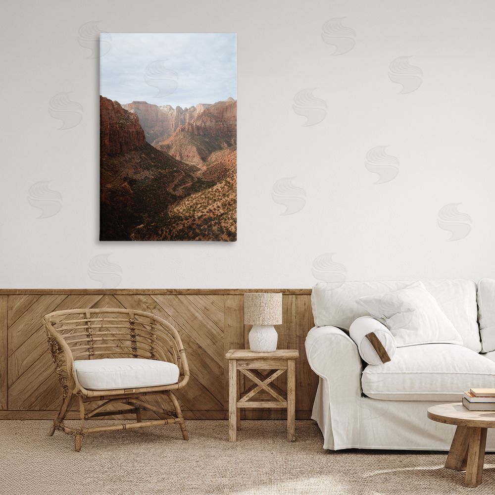 Jade Sharp Photo Vast Canyon Zion Park Printed Wall Art in Room