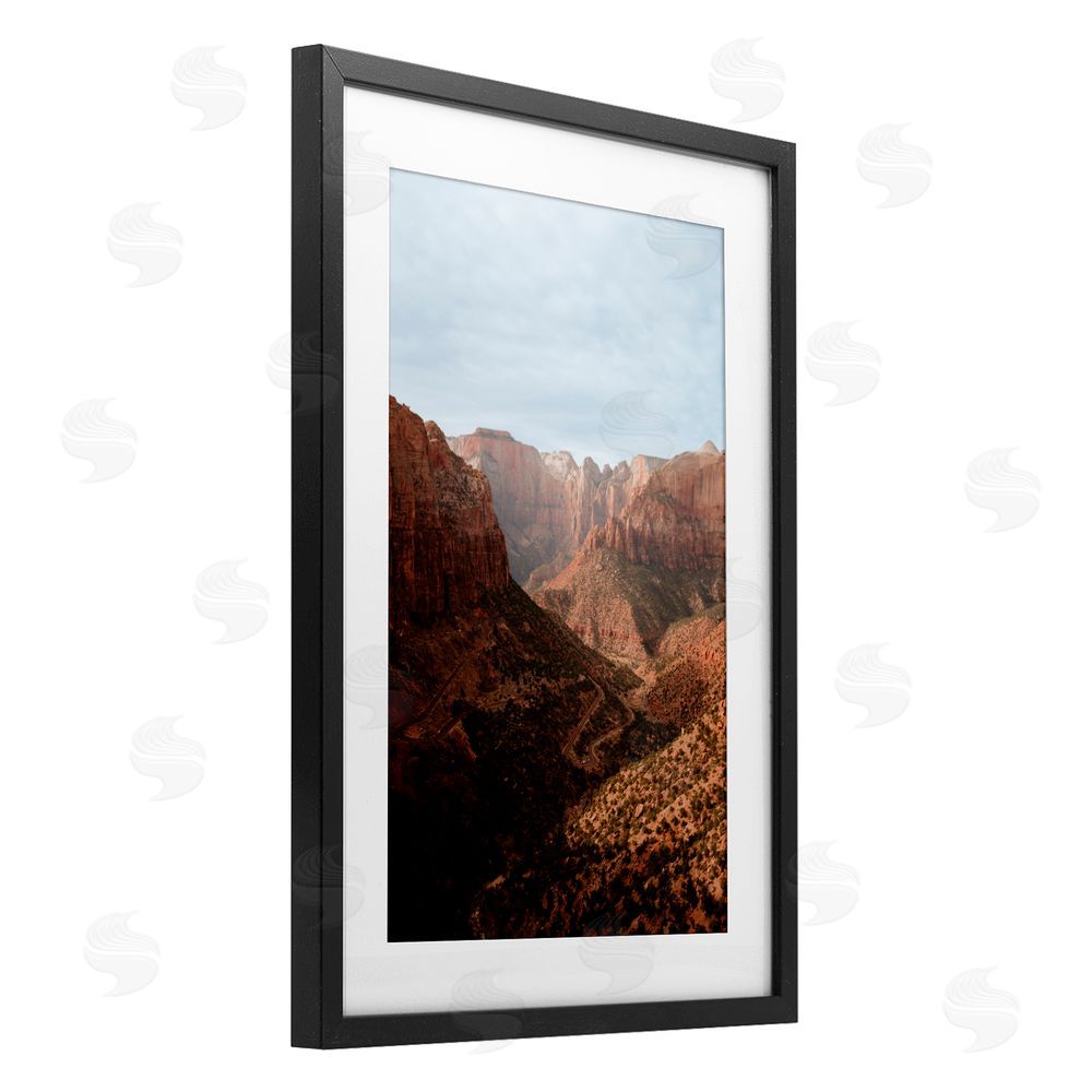 Jade Sharp Photo Vast Canyon Zion Park Black Framed Print Under Glass Art