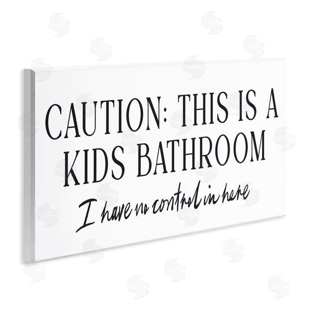 Lettered and Lined No Control Kid's Bathroom Wall Plaque Art Print