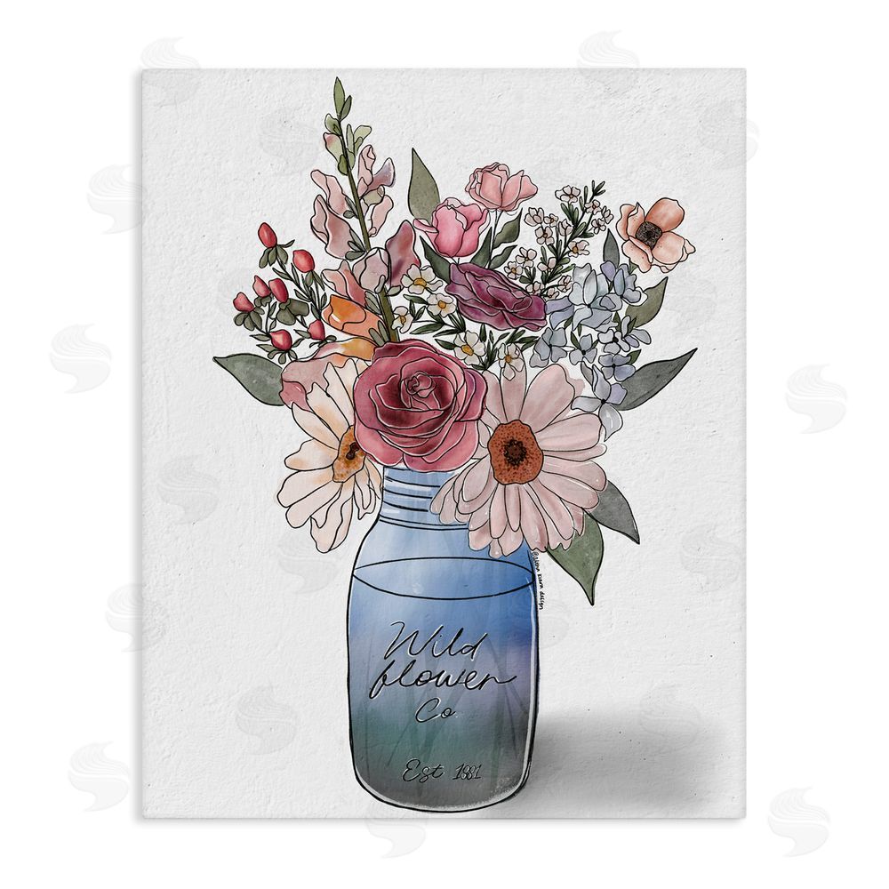 Alisha Kiara Design Farmer's Market Florals Stretched Canvas Wall Art