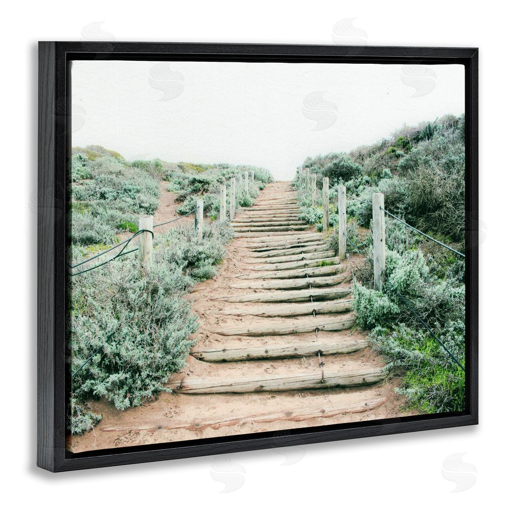Leah Noel Art Stairway To Heaven Path Black Floating Frame Canvas Wall Art Print