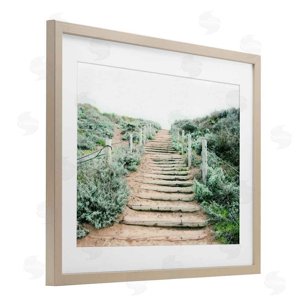 Leah Noel Art Stairway To Heaven Path Brown Framed Print Under Glass Wall Art