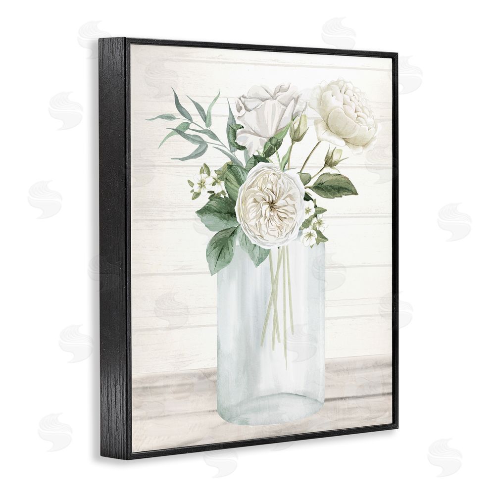 Kim Allen Patience Flower Vase Black Framed Giclee Wall Art Print