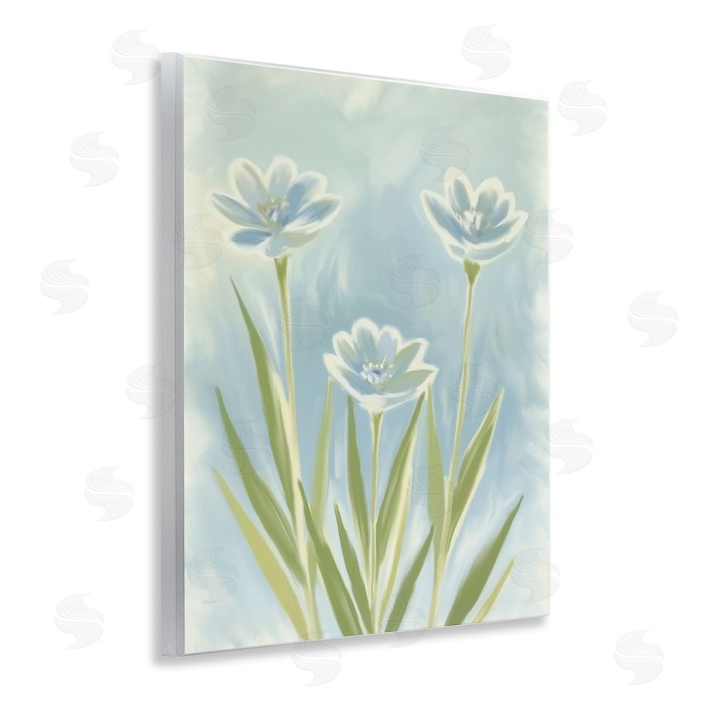 Kim Allen Three Blue Petals Wall Plaque Art Print