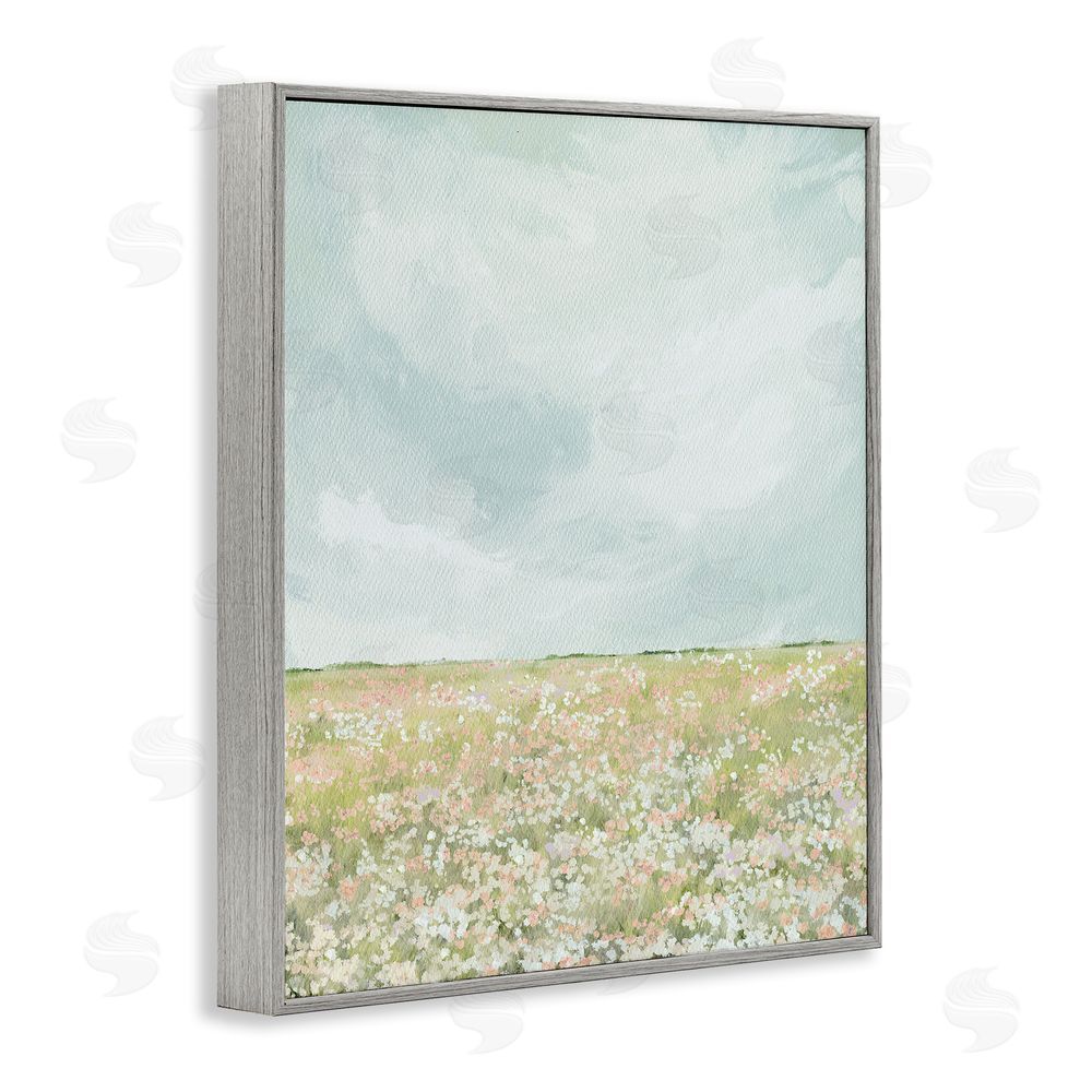 Leah Straatsma Budding Field In Spring Gray Framed Giclee Wall Art Print