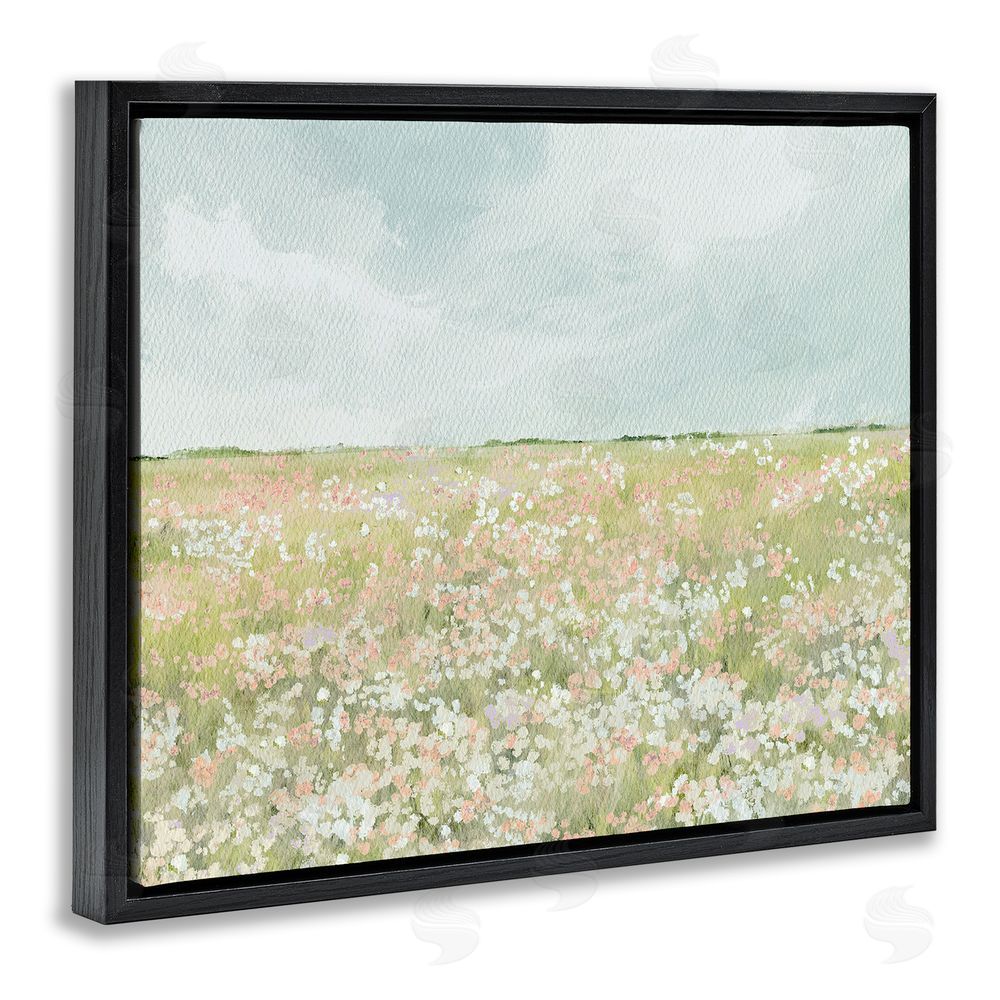 Leah Straatsma Budding Field Scenery Black Floating Frame Canvas Wall Art Print