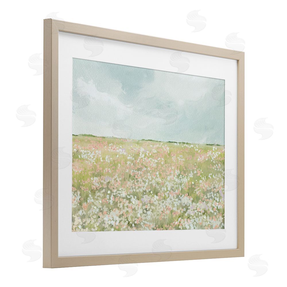 Leah Straatsma Budding Field Scenery Birch Framed Print Under Glass Wall Art