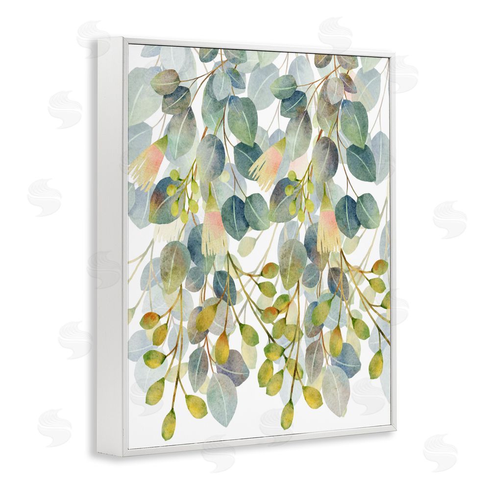 Marcus Prime Suspended Ivy Leaves White Framed Giclee Wall Art Print