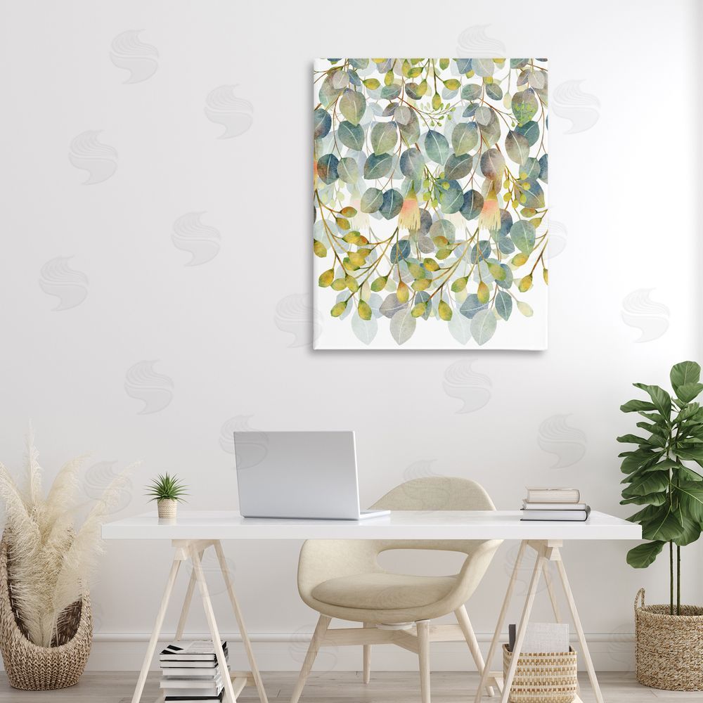 Marcus Prime Hanging Layered Botanicals Stretched Canvas Wall Art in Room