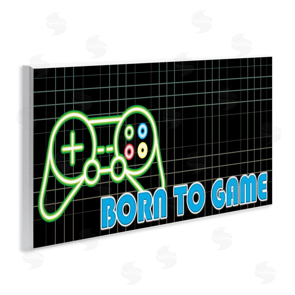 Kim Allen Born To Game Neon Wall Plaque Art Print