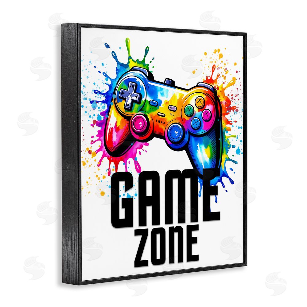 Kim Allen Game Zone Splash Blacked Framed Giclee Wall Art Print