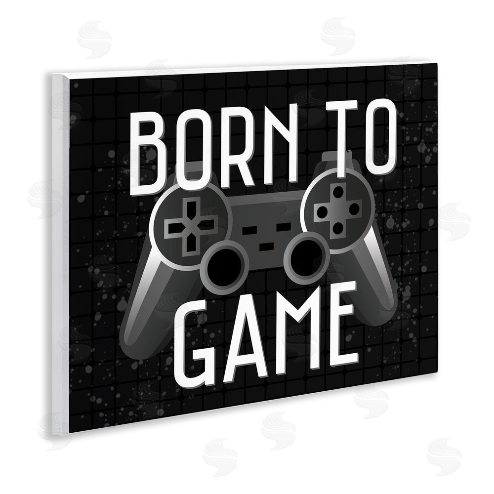 Kim Allen Born To Game Retro Wall Plaque Art Print
