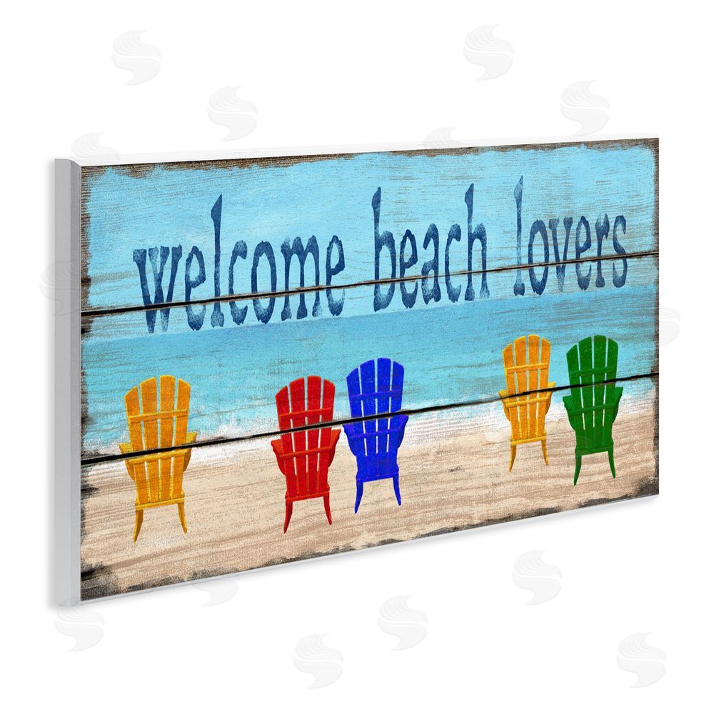 Gail Fraser Beach Lovers Chairs Wall Plaque Art Print