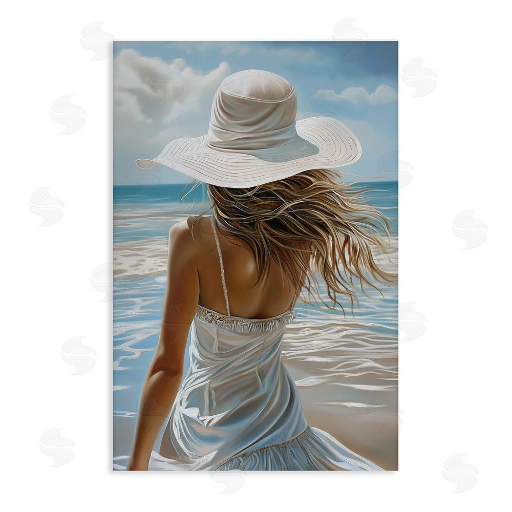 Imagine It Images Day Dreaming Summer Beach Stretched Canvas Wall Art