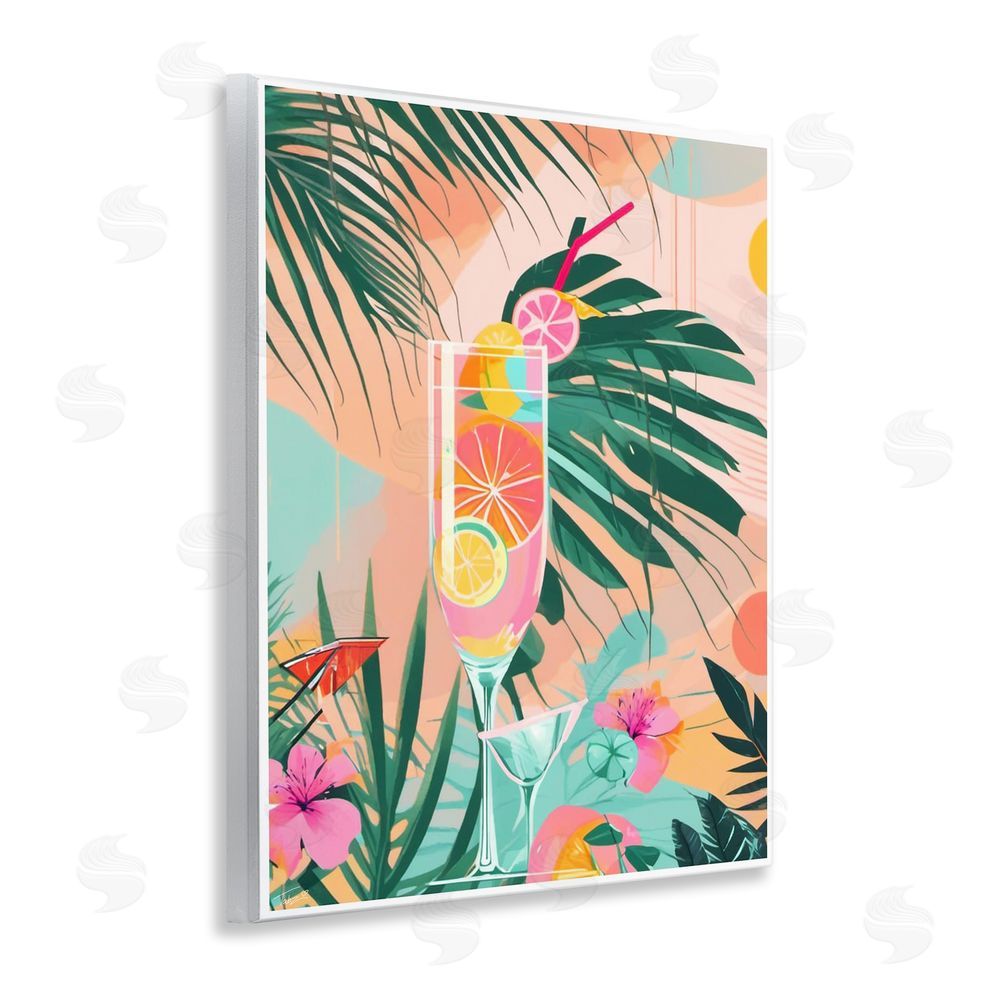 Tabz Jones Jungle Lemonade Cocktail Wooden Wall Plaque Art Print