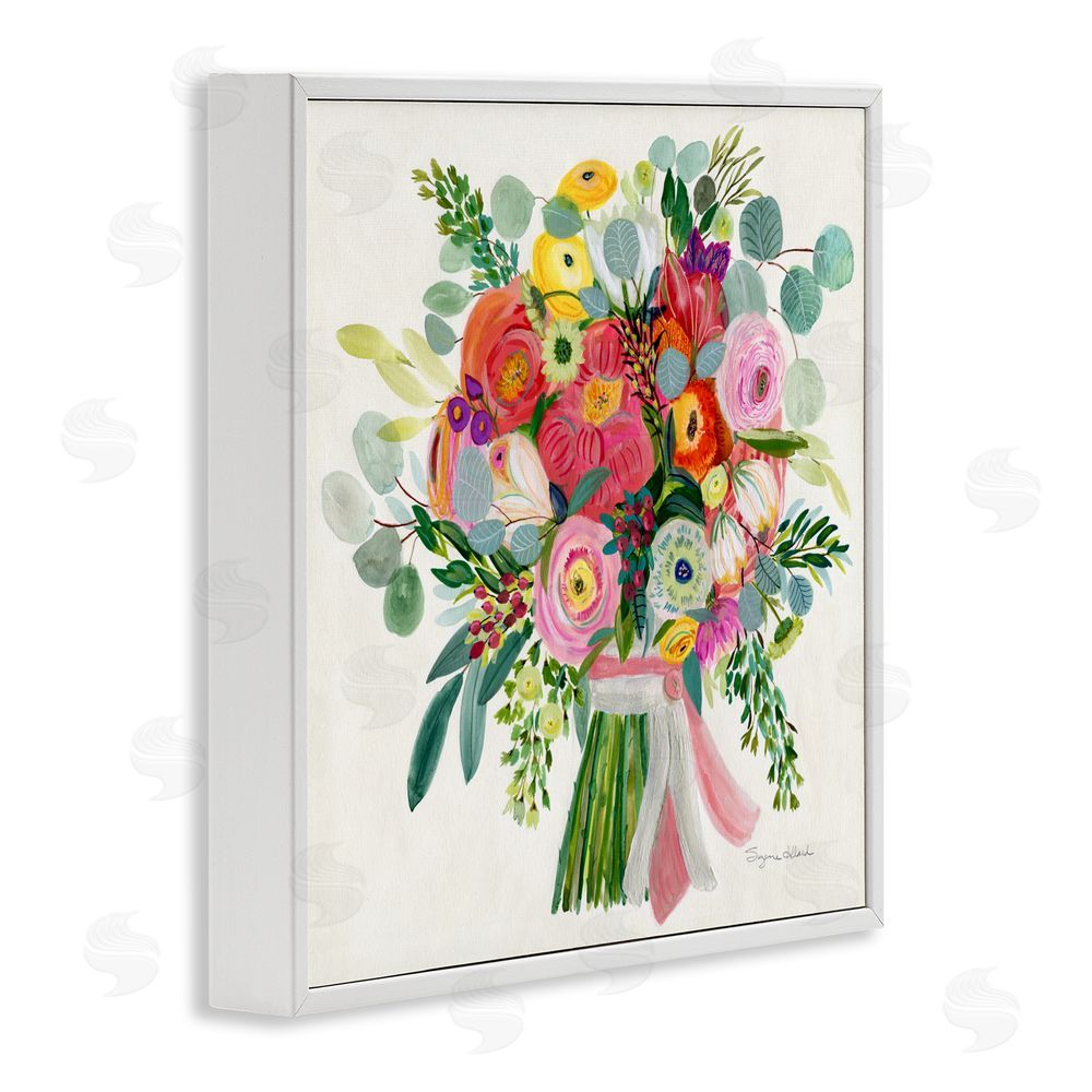 Suzanne Allard Constant Friend Bouquet White Framed Giclee Wall Art Print