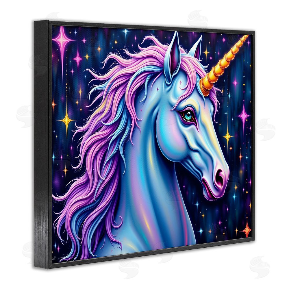 Tabz Jones Star Dancer Unicorn Black Framed Giclee Wall Art Print