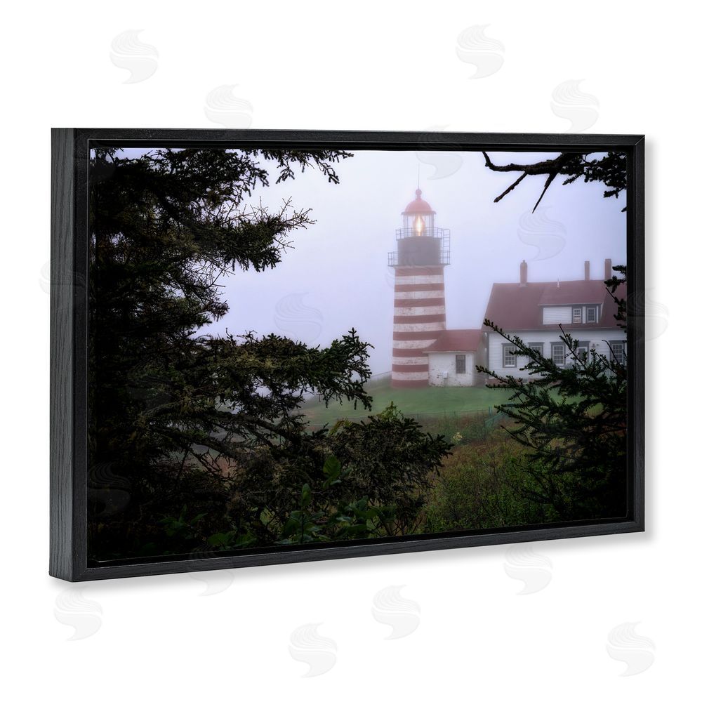Rick Berk Socked In By Fog Black Floating Frame Canvas Wall Art Print