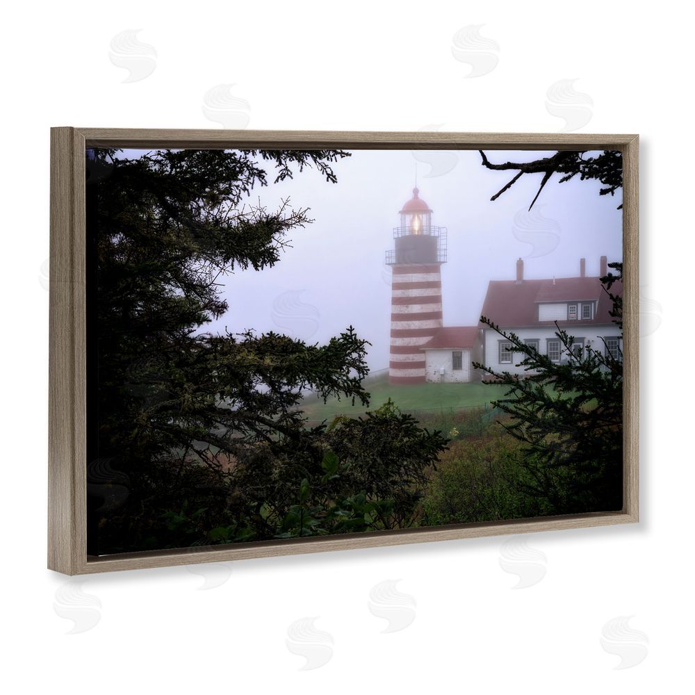 Rick Berk Socked In By Fog Brown Floating Frame Canvas Wall Art Print