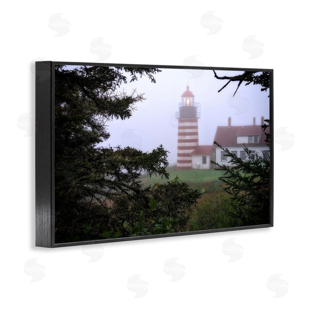 Rick Berk Socked In By Fog Black Framed Giclee Wall Art Print