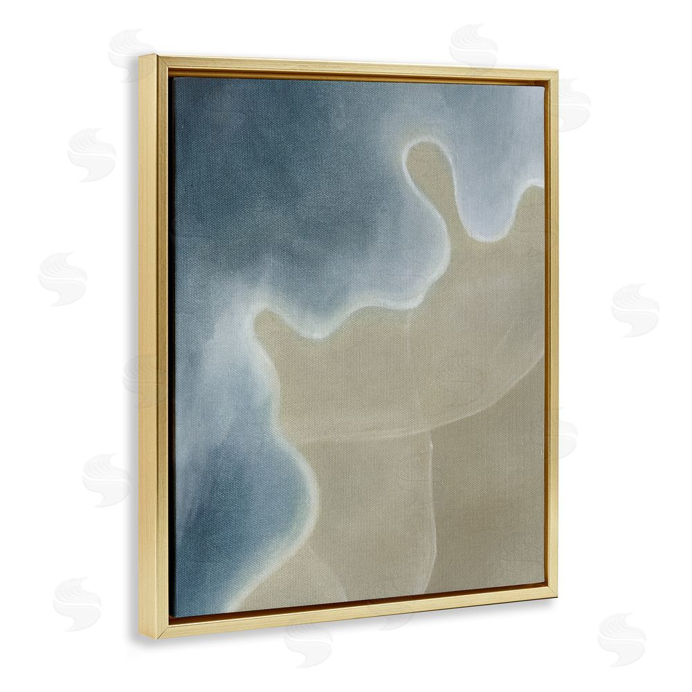 Grace Popp Turning The Tides Abstract Gold Floating Frame Canvas Wall Art Print