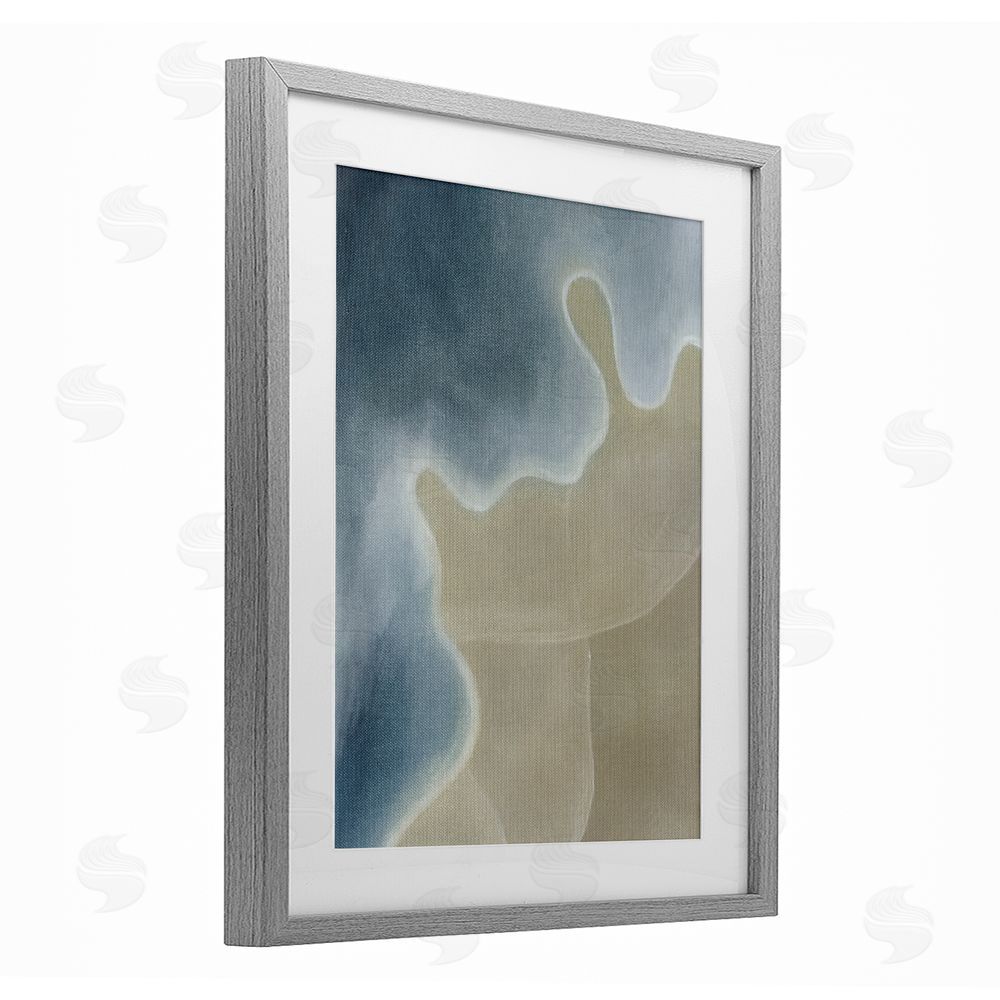 Grace Popp Turning The Tides Abstract Gray Framed Print Under Glass Wall Art