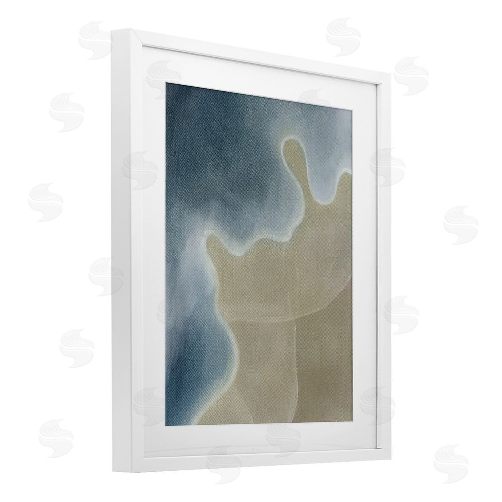 Grace Popp Turning The Tides Abstract White Framed Print Under Glass Wall Art
