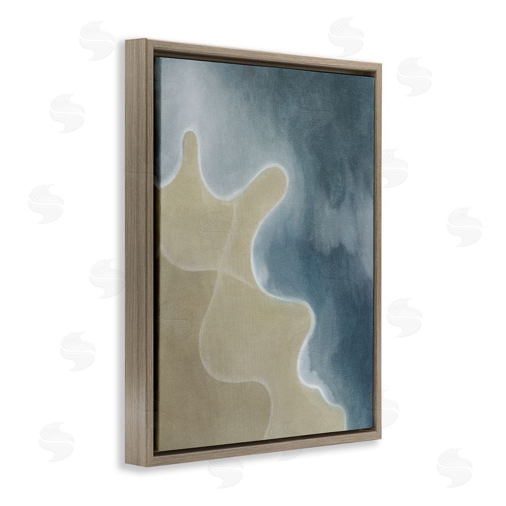 Grace Popp Turning The Tides Contour Brown Floating Frame Canvas Wall Art Print