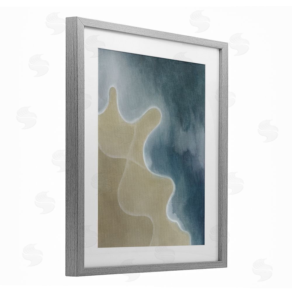 Grace Popp Turning The Tides Contour Gray Framed Print Under Glass Wall Art