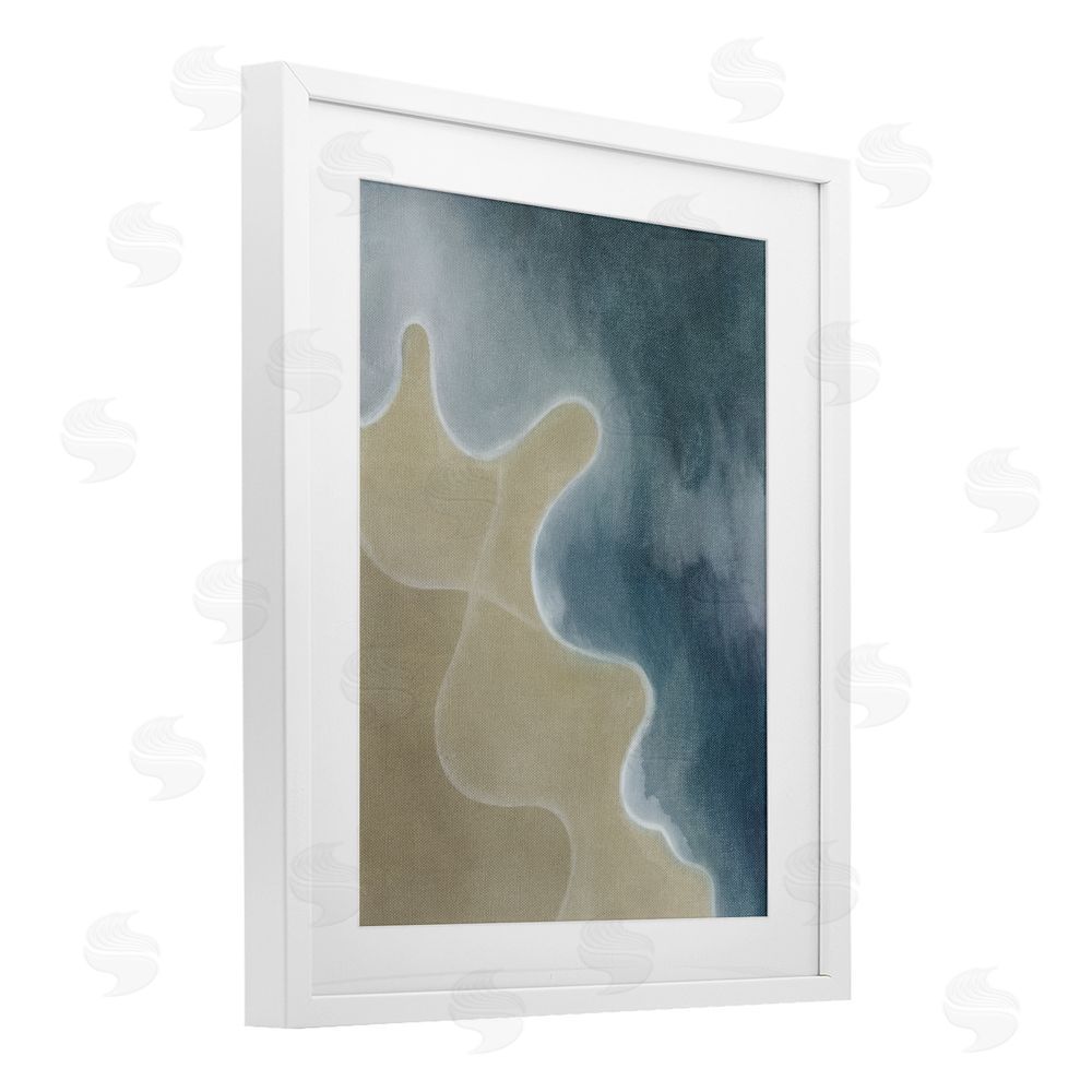 Grace Popp Turning The Tides Contour White Framed Print Under Glass Wall Art