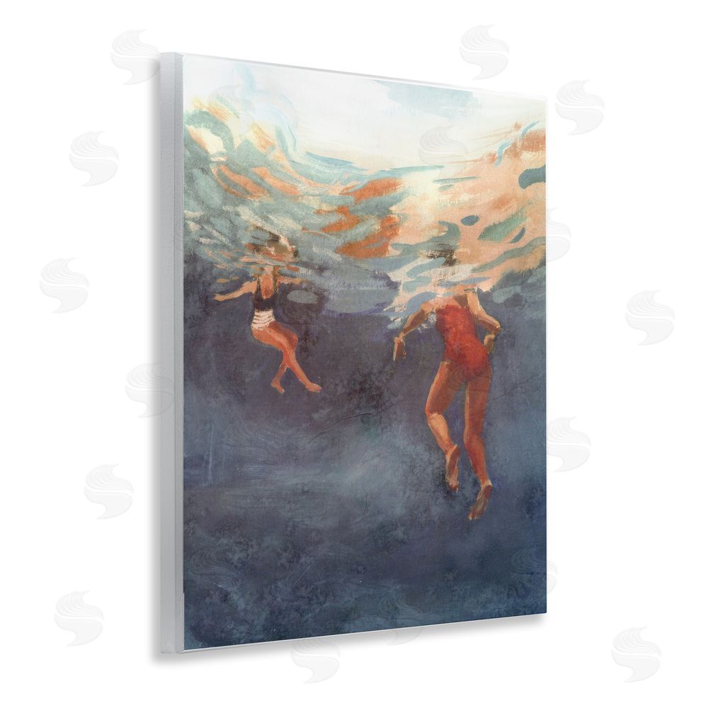 Victoria Barnes Summer's Dance Swimmers Wall Plaque Art Print