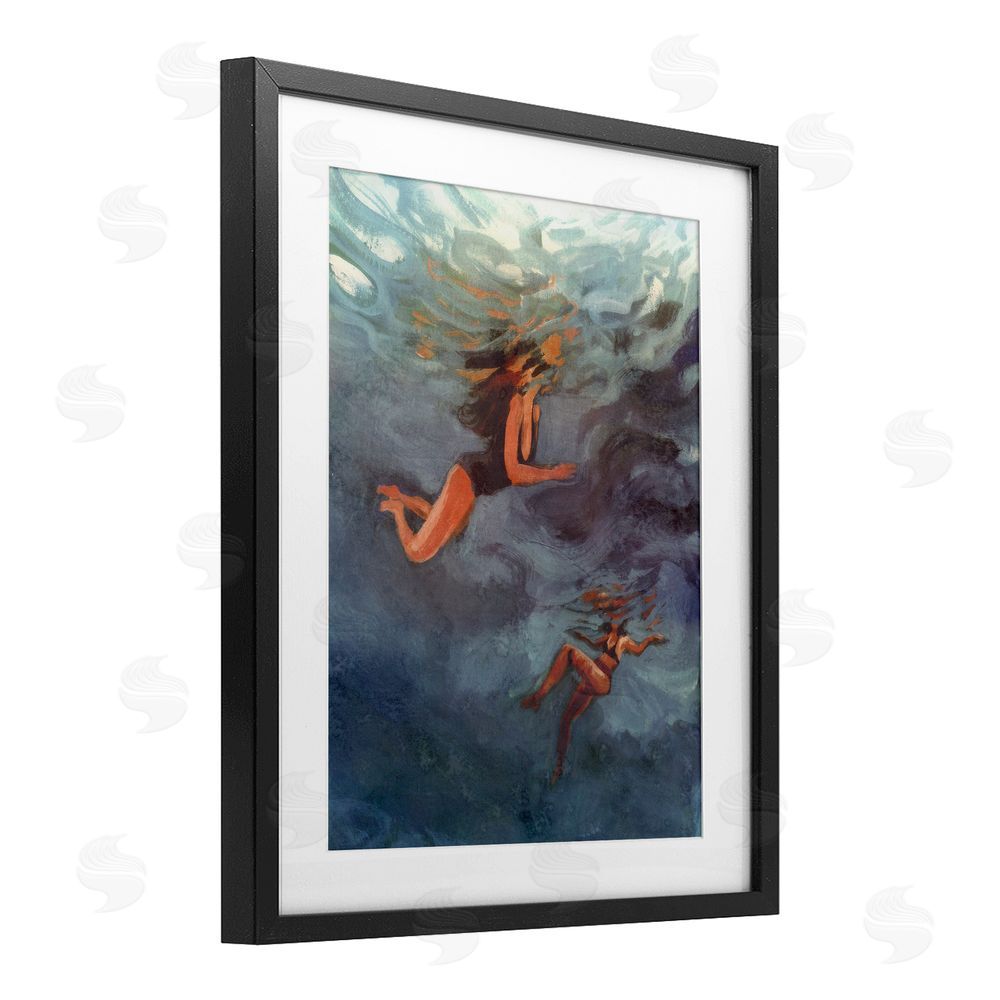 Victoria Barnes Underwater Summer's Dance Black Framed Print Under Glass Wall Art