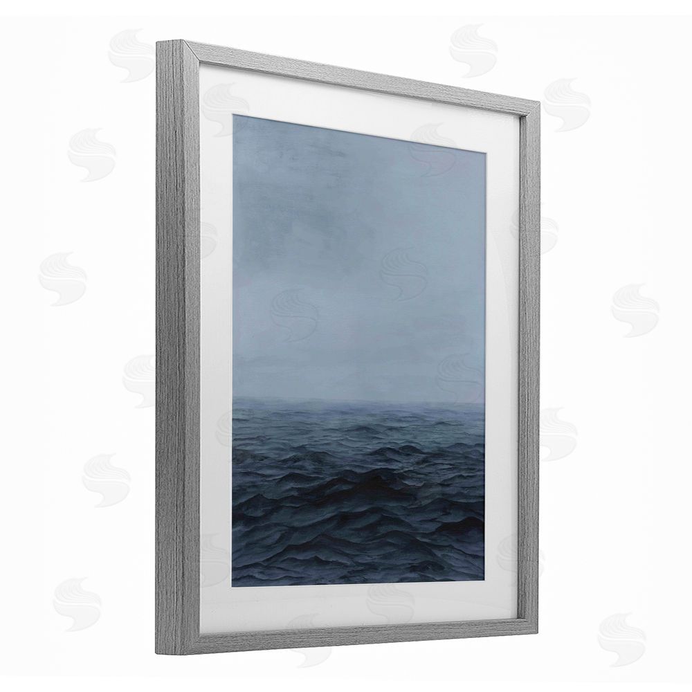 Michael Willett Vast Ocean Expanse Gray Framed Print Under Glass Wall Art