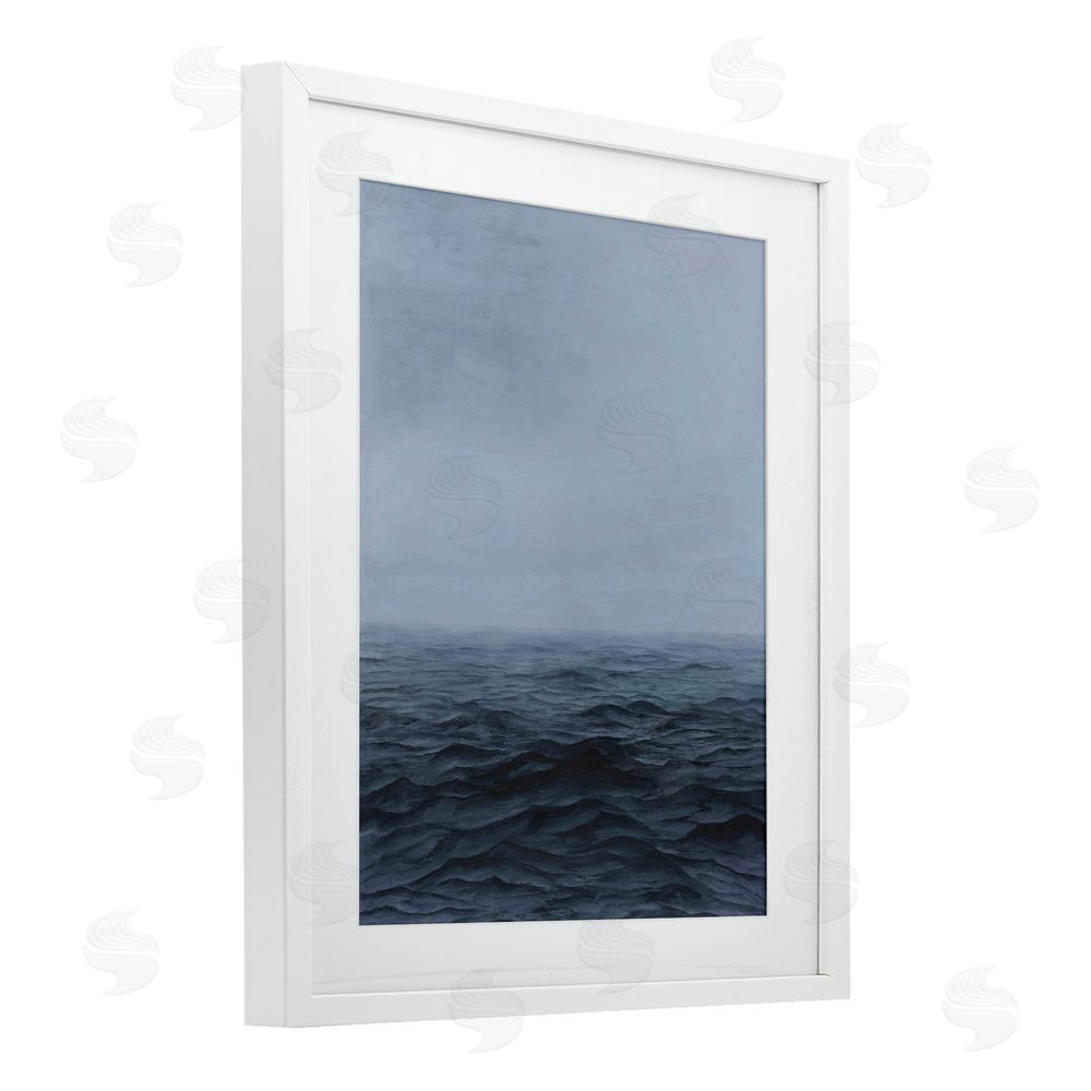 Michael Willett Vast Ocean Expanse White Framed Print Under Glass Wall Art