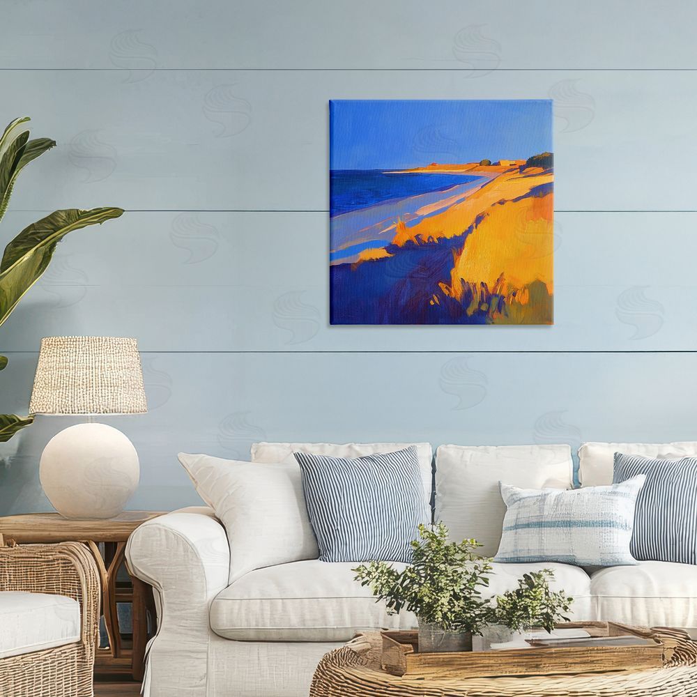 Walker Noble Complimentary Coast Seascape Stretched Canvas Wall Art in Room