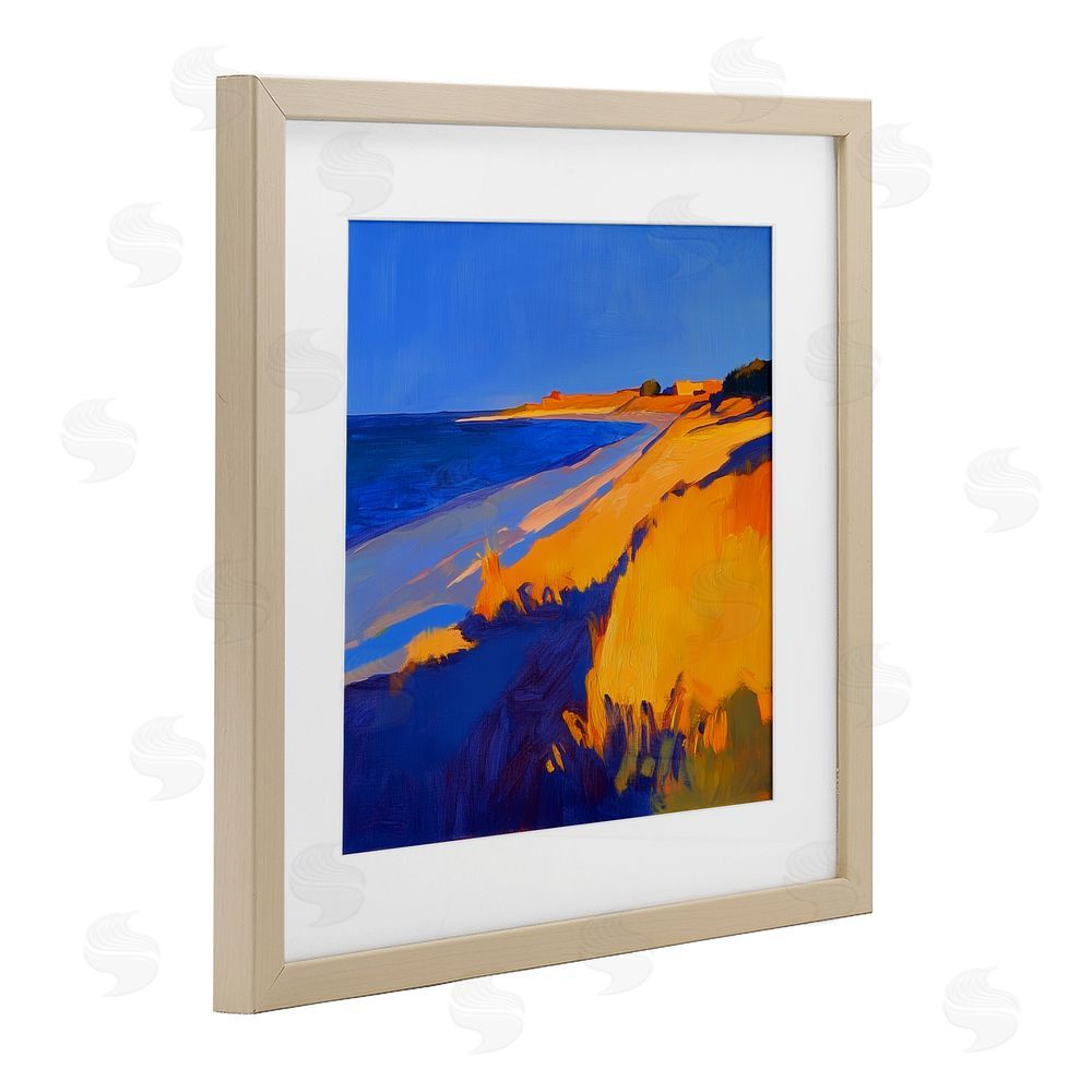 Walker Noble Complimentary Coast Seascape Birch Framed Print Under Glass Wall Art