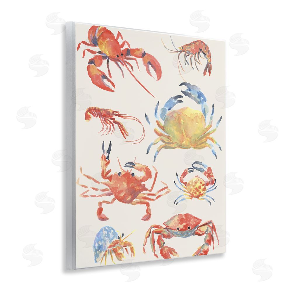 June Erica Vess Crab & Crustacean Collection Wall Plaque Art Print