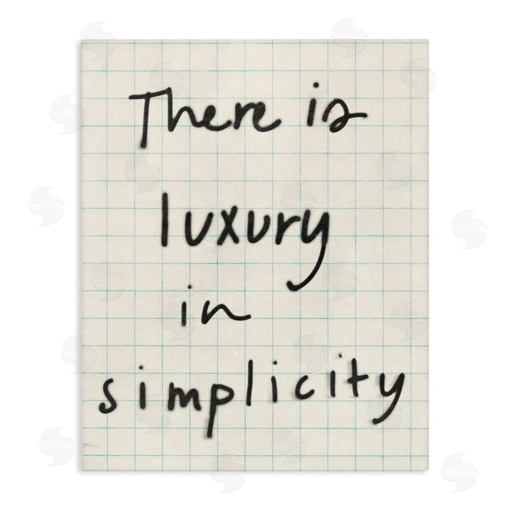 Victoria Barnes Luxury In Simplicity Scrawl Stretched Canvas Wall Art