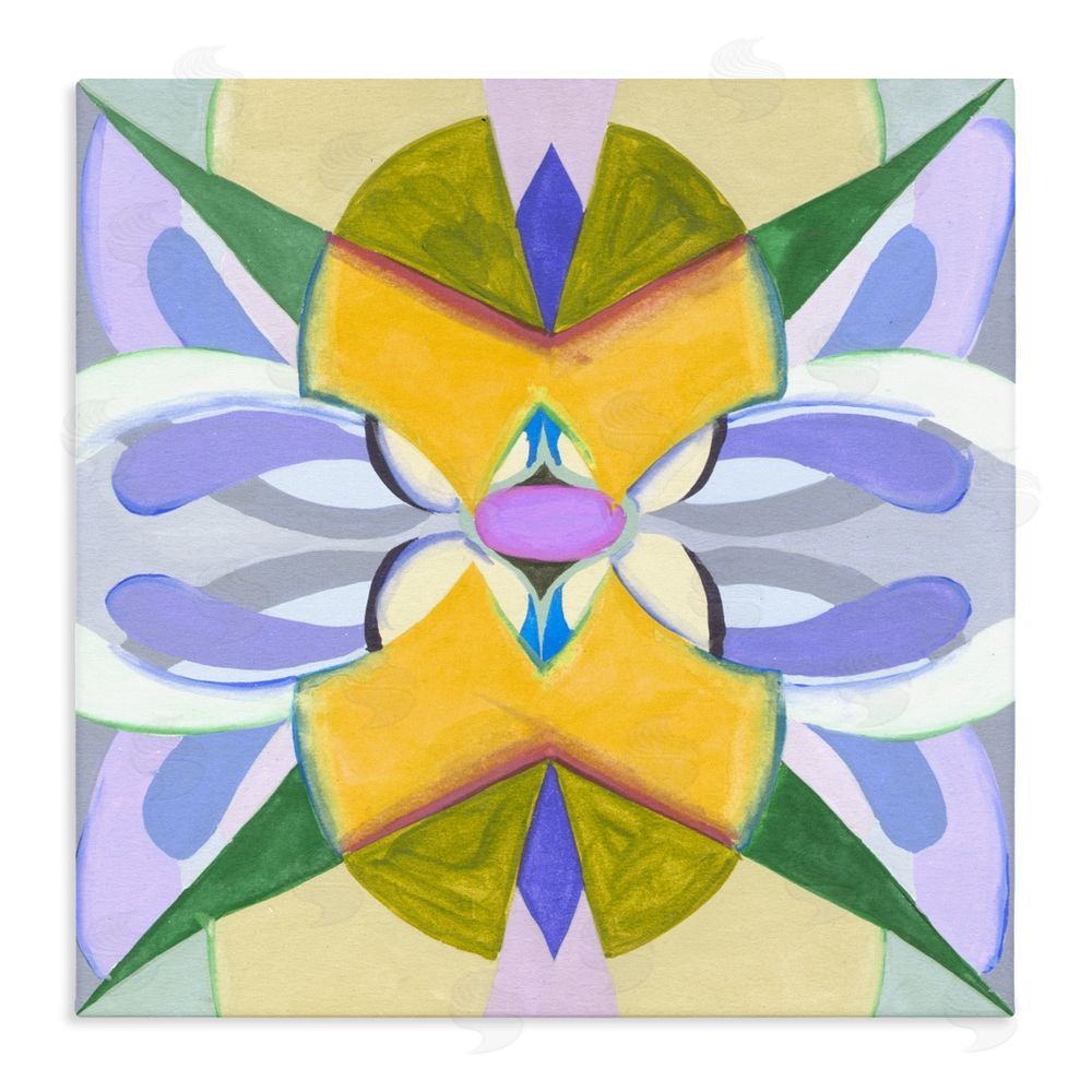 Melissa Wang Revival Kaleidoscope Symmetry Stretched Canvas Wall Art Print